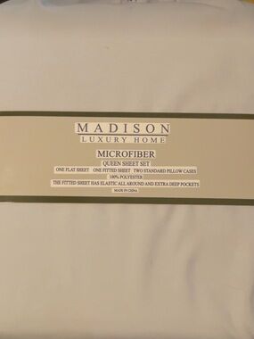 Queen Microfiber Sheet Set in white